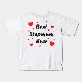 Best step mum ever heart doodle hand drawn design Kids T-Shirt